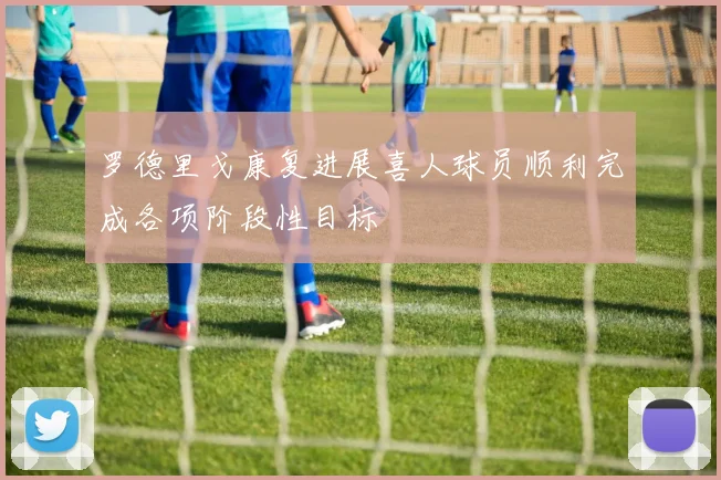 罗德里戈康复进展喜人球员顺利完成各项阶段性目标